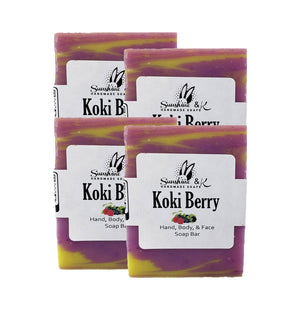 Koki Berries Soap Bar - Non-drying, Long Lasting, Body & Hand, 5 oz | Sunshine & K Handmade Soaps