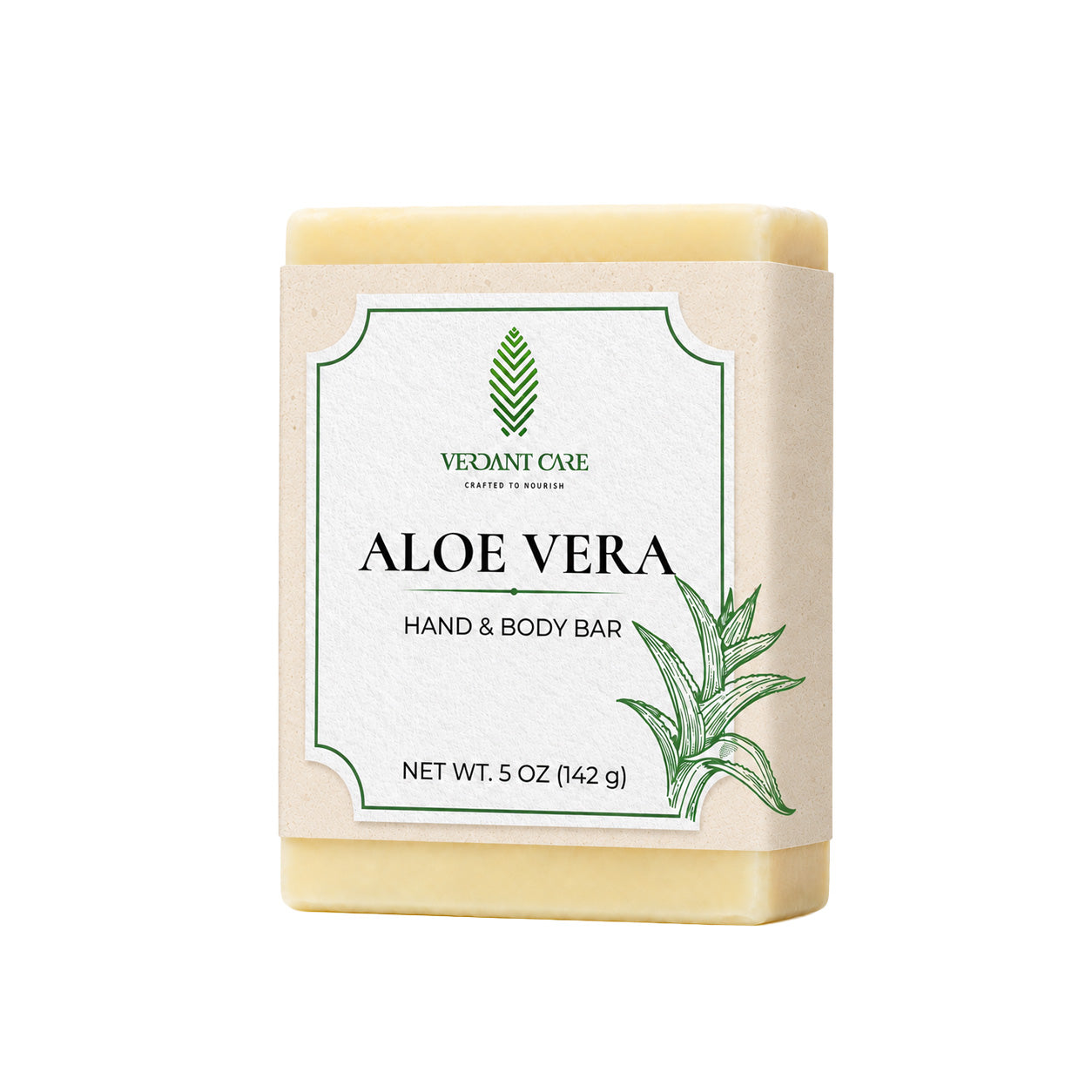 Aloe Vera Soap Bar - Non-drying, Long Lasting, Body & Hand, 5 oz | Sunshine & K Handmade Soaps