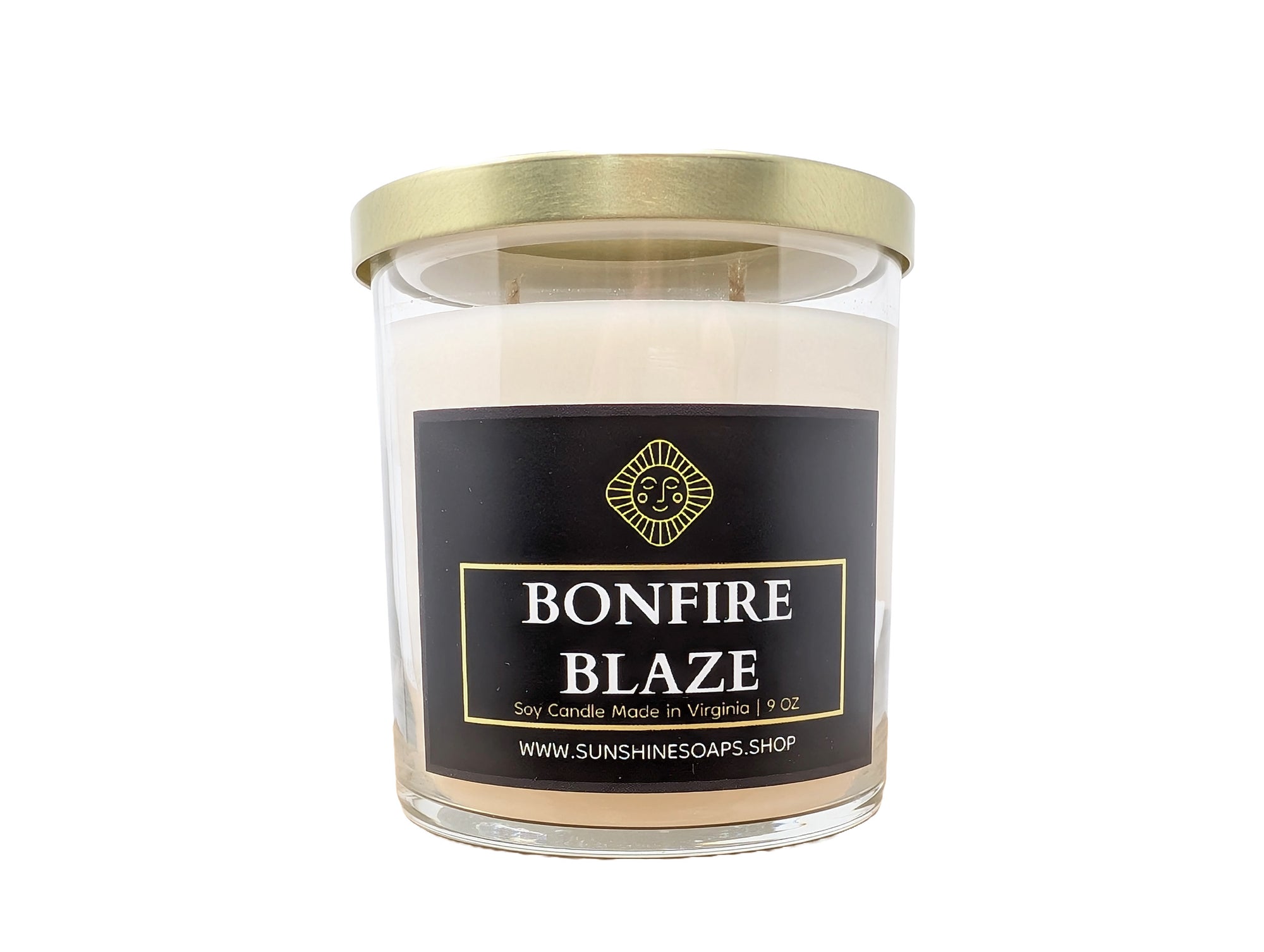 Bonfire Blaze Candle - 12 oz Soy Wax | Maple, Vetiver, Embers, Moss