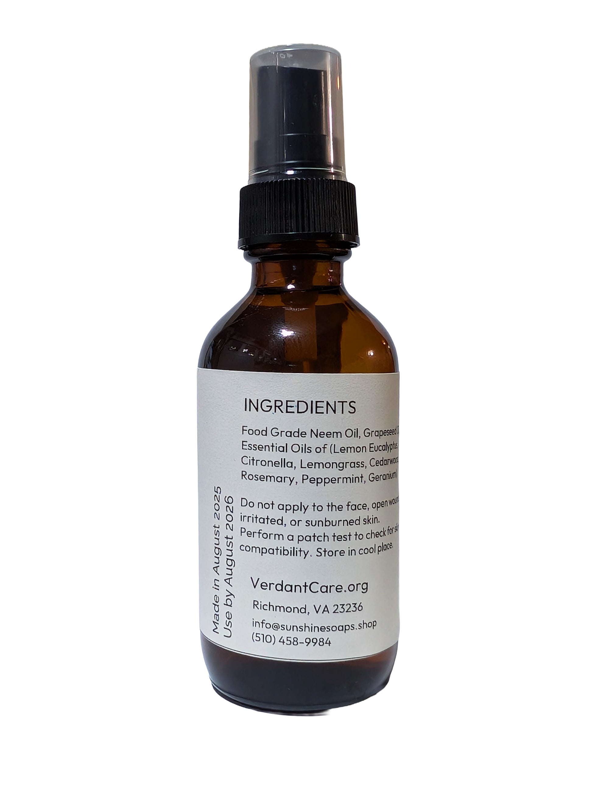 Natural Citrus & Herb Bug Repellent Spray – Non-Toxic &amp; Plant-Based 2 OZ Spray