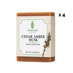 Cedar Amber Soap Bar - Non-drying, Long Lasting, Body & Hand, 5 oz | Sunshine & K Handmade Soaps