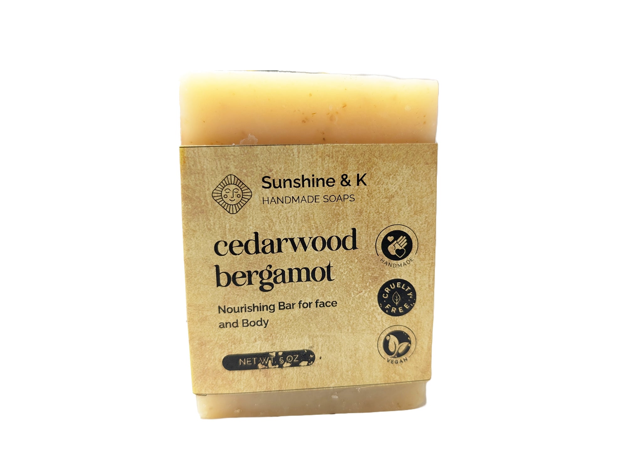 Bergamot & Cedarwood Goat's Milk Soap - Gentle & Refreshing Handmade Soap Bar 5 OZ