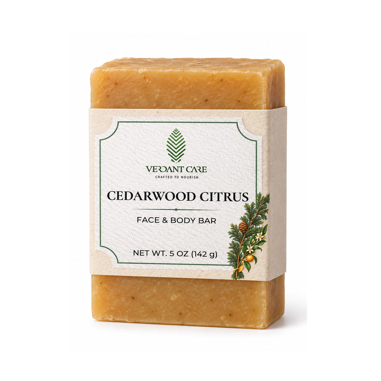Cedarwood Citrus Lavender - Goat's Milk Soap - Gentle Exfoliation & Refreshing Handmade Soap Bar 5 OZ