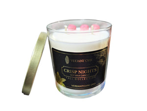 Crisp Nights Candle – 12 oz Soy Wax | Lingonberry, Spice, Citrus, Woods