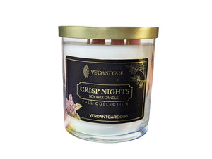 Crisp Nights Candle – 12 oz Soy Wax | Lingonberry, Spice, Citrus, Woods