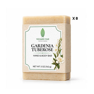 Gardenia Tuberose Soap Bar - Non-drying, Long Lasting, Body & Hand, Vegan, 5 oz | Sunshine & K Handmade Soaps