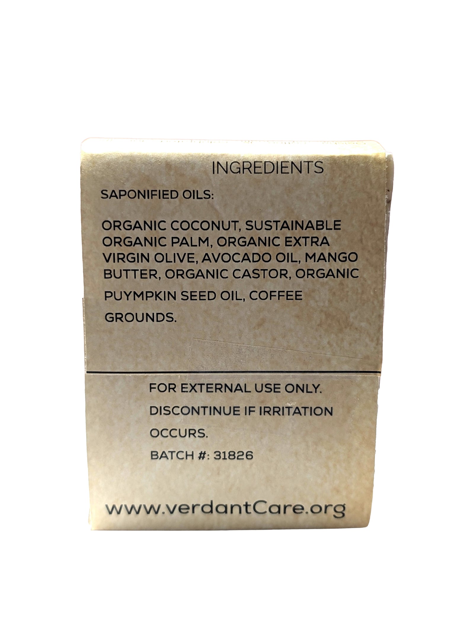 Unscented Geisha Coffee Soap Bar with Pumpkin Seed Oil, Avocado Oil, and Mango Butter - 5 OZ