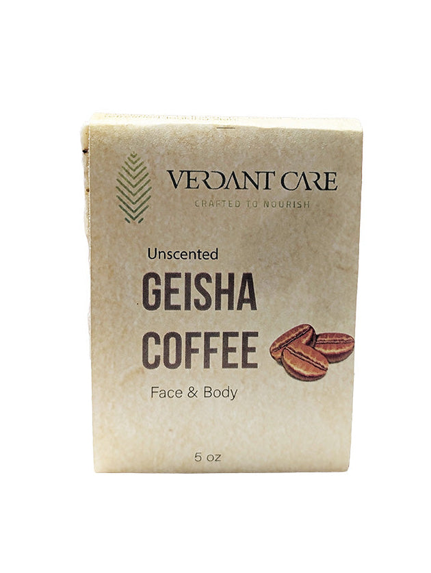 Unscented Geisha Coffee Soap Bar with Pumpkin Seed Oil, Avocado Oil, and Mango Butter - 5 OZ