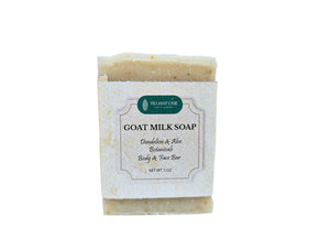 Unscented Goat's Milk Soap Bar – Natural Handmade Unscented Soap Bar Infused with Aloe and Dandelion Root - Creamy & Lathery - 5 OZ