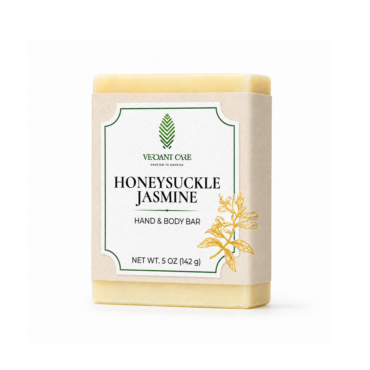 Honeysuckle Soap Bar - Non-drying, Long Lasting, Body & Hand, Vegan, 5 oz | Sunshine & K Handmade Soaps