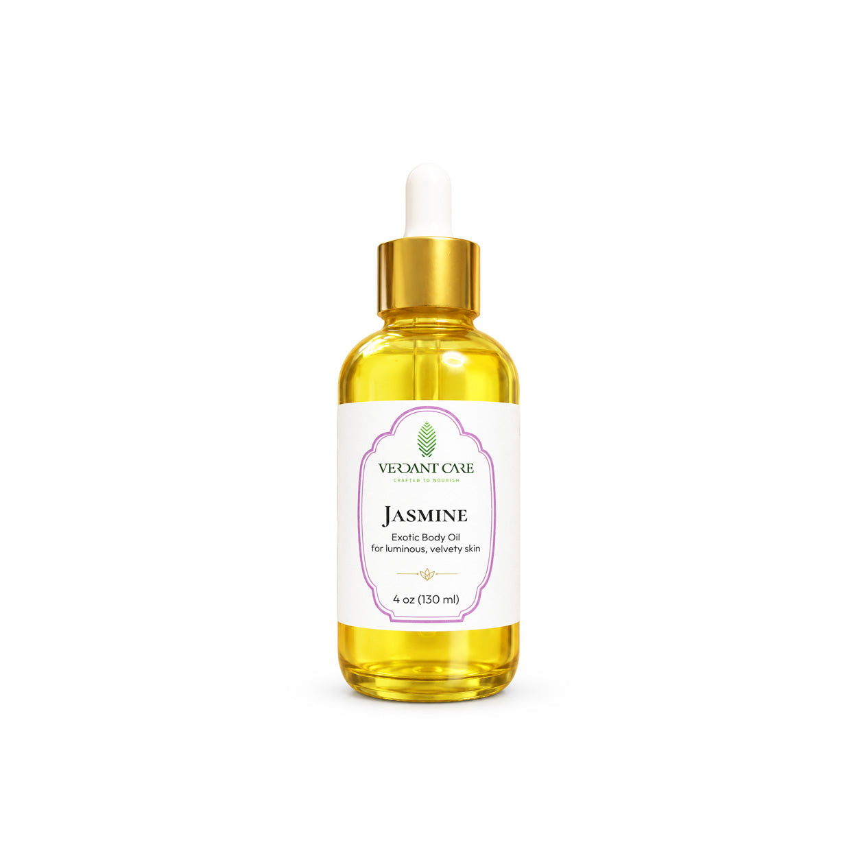 Botanical Body Oil | Lightweight Nourishing Oil with Organic Holden Jojoba: Jasmine, Lavender, or Roses Essential Oil - 4 OZ glass dropper
