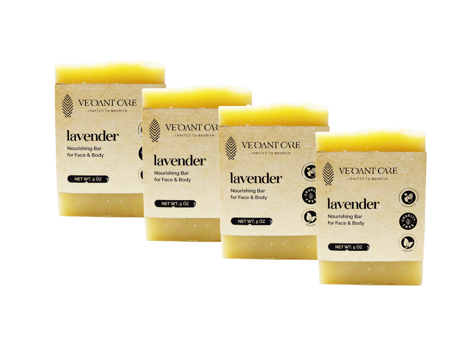 Lavender Soap Bar, Handmade Bath Soap, Moisturizing Bar Soap With Beeswax, Rice Bran Oil, & Natural Base Oils, 5 oz