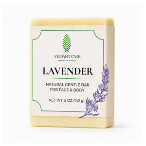 Lavender Soap Bar, Handmade Bath Soap, Moisturizing Bar Soap With Beeswax, Rice Bran Oil, & Natural Base Oils, 5 oz