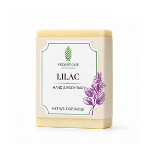 Lilac Bar Soap Bar - Handmade Soap Bar - Non-drying, Long Lasting, Body & Hand, 5 oz - no colorants