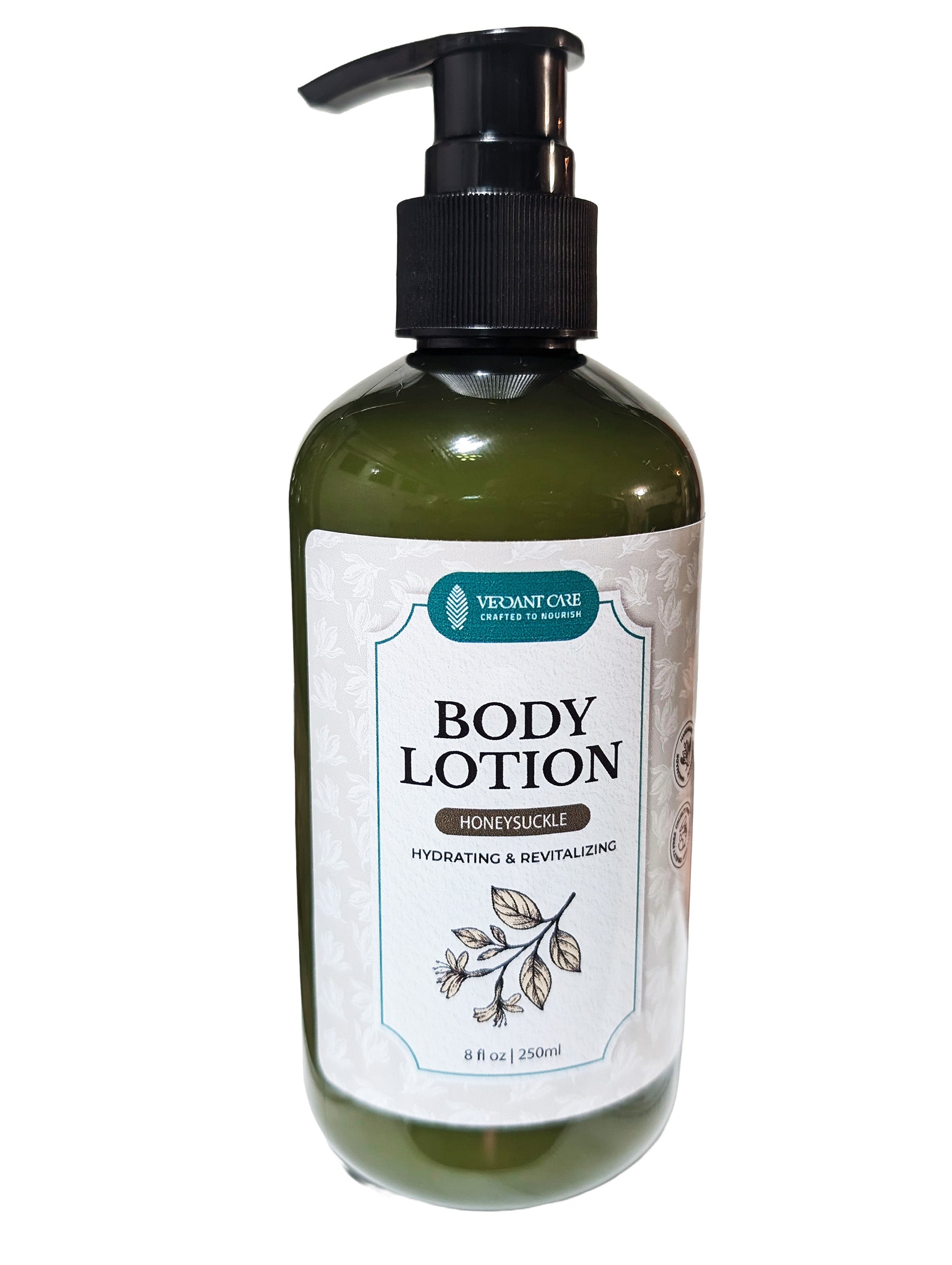 Botanical Body Lotion – Lightweight, Nourishing Hydration (Unscented or Honeysuckle, 9 oz)