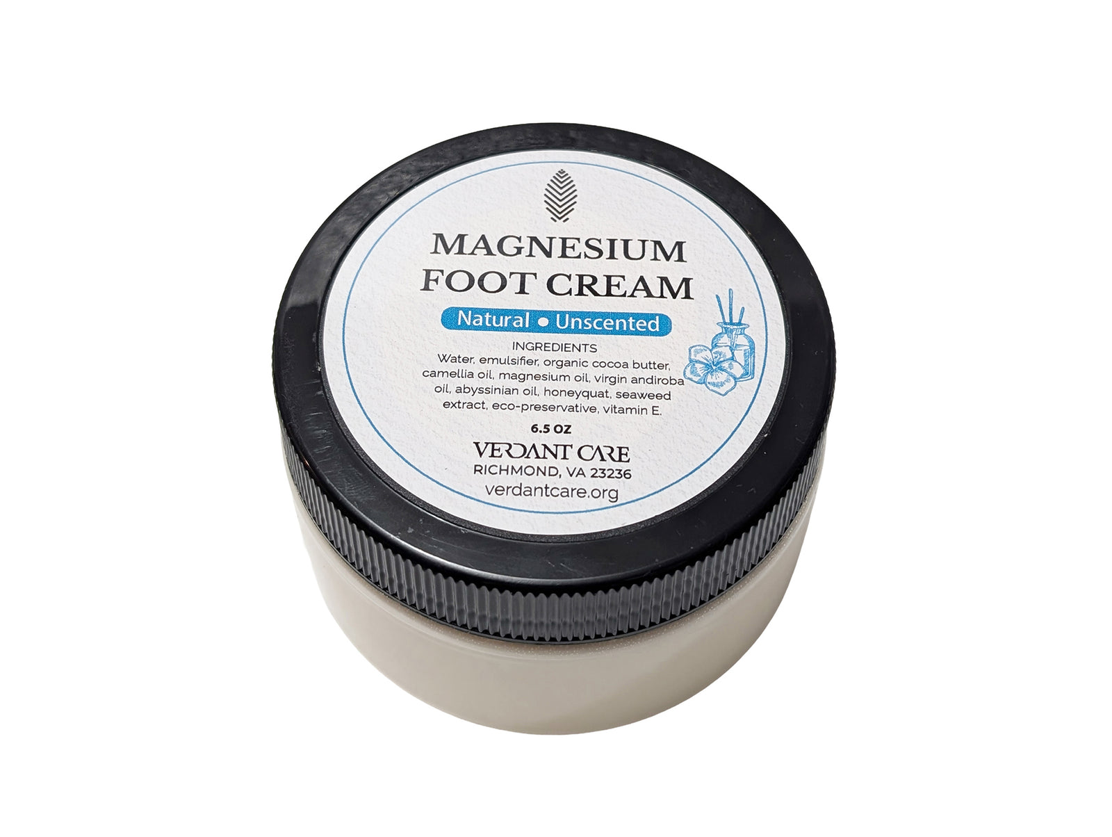 Magnesium Foot Cream – Unscented | Natural Hydration for Tired Feet 7.5 OZ