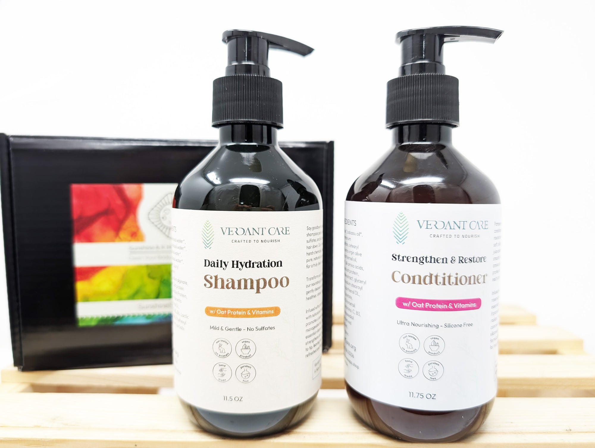 Natural Liquid Shampoo & Conditioner with Vitamins and Extracts - Vegan