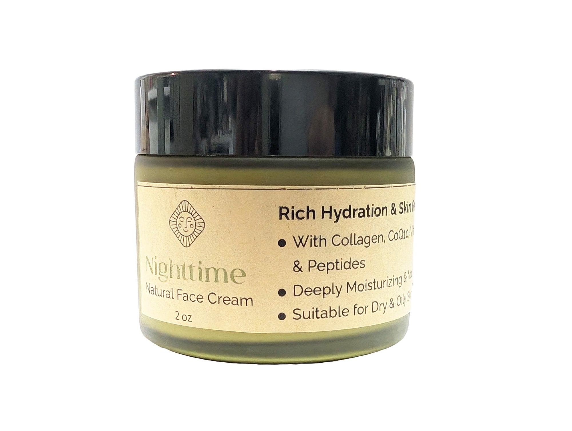 Restore & Rejuvenate Night Cream with Tetrahexyldecyl Ascorbate & CoQ10  - Handmade Natural Cream - 2 OZ