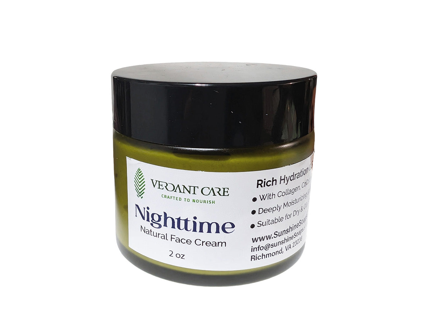 Hydrate & Repair Night Cream for Dry Skin & Acne – Handmade, Clean Skincare - Vegan (2 oz)