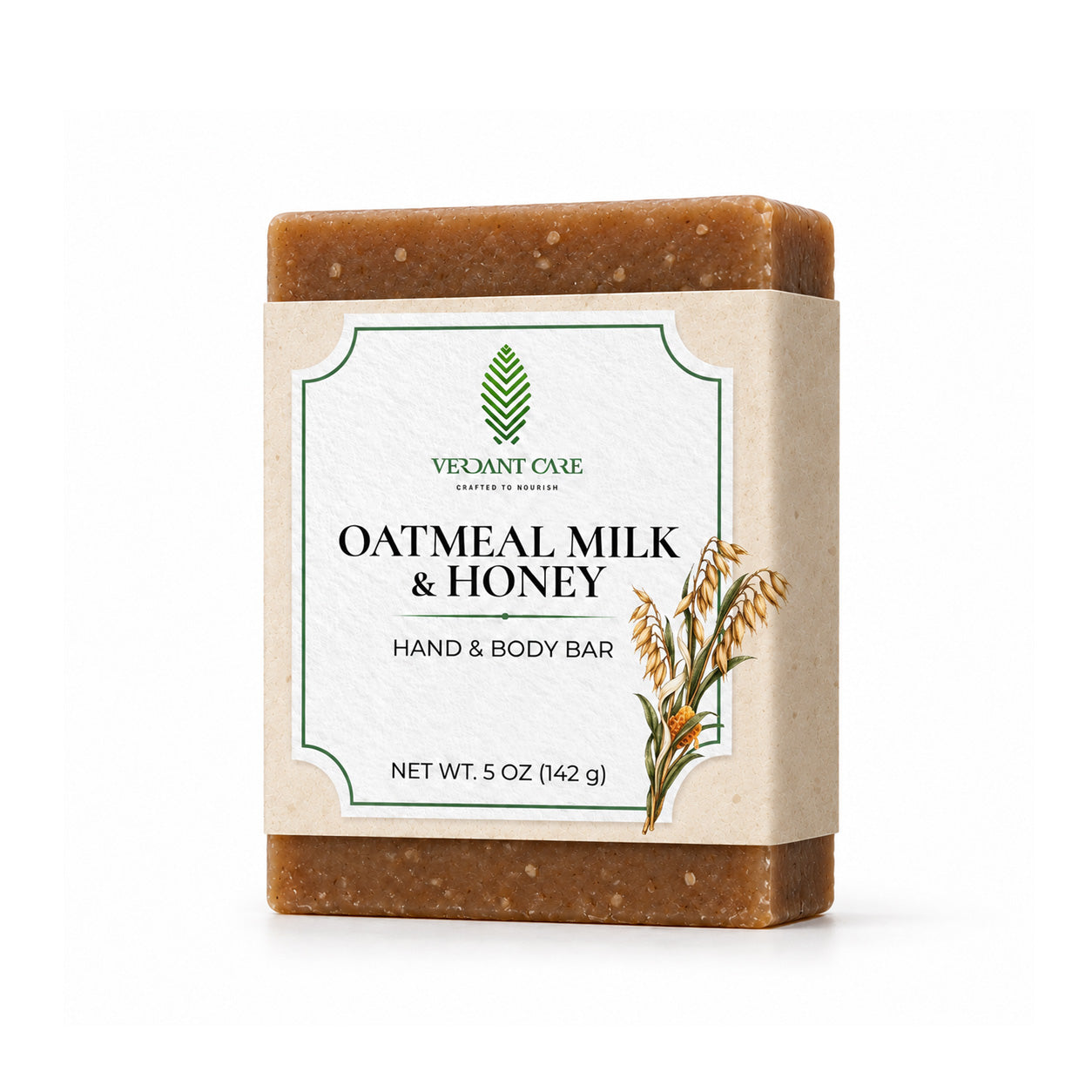 Oatmeal Honey Soap Bar - Non-drying, Long Lasting, Body & Hand, 5 oz | Sunshine & K Handmade Soaps