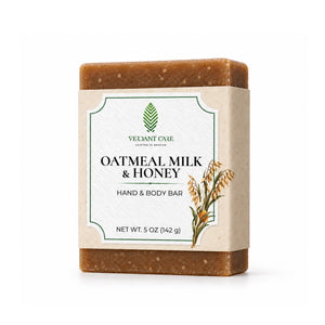Oatmeal Honey Soap Bar - Non-drying, Long Lasting, Body & Hand, 5 oz | Sunshine & K Handmade Soaps