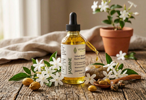 Botanical Body Oil | Lightweight Nourishing Oil with Organic Holden Jojoba: Jasmine, Lavender, or Roses Essential Oil - 4 OZ glass dropper