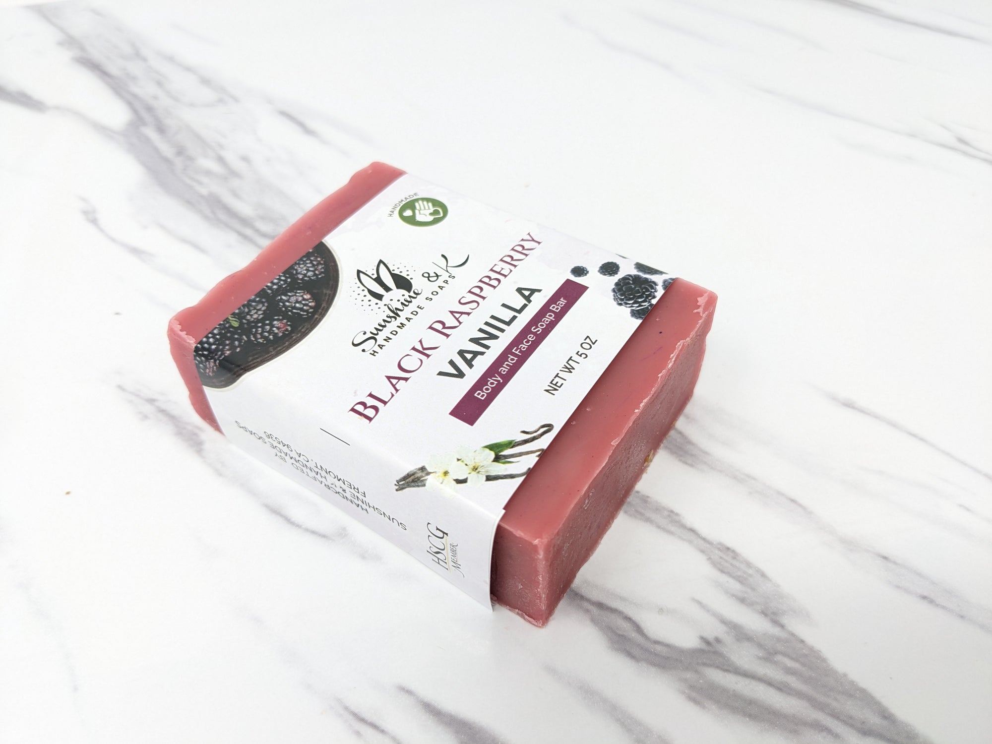 Black Raspberry Vanilla Soap Bar - Non-drying, Long Lasting, Body & Hand, Seasonal - 4.5 OZ