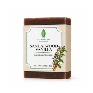 Sandalwood Vanilla Soap Bar - Non-drying, Long Lasting, Body & Hand, 5 oz | Sunshine & K Handmade Soaps