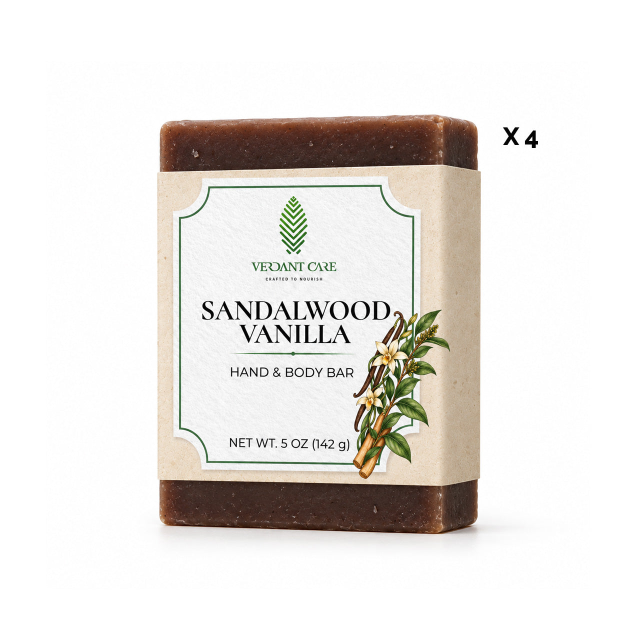 Sandalwood Vanilla Soap Bar - Non-drying, Long Lasting, Body & Hand, 5 oz | Sunshine & K Handmade Soaps