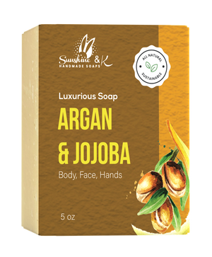 Argan Jojoba Soap Bar - 5 oz | Nourishing Natural Skincare with Essential Oils Blend