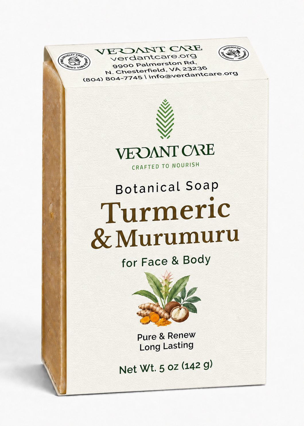 Turmeric Soap Bar – Natural Luxurious Handmade Soap Bar with Turmeric Essential Oil (5 oz)