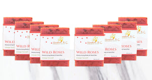 Wild roses Soap Bar - Non-drying, Long Lasting, Body & Hand, 5 oz | Sunshine & K Handmade Soaps