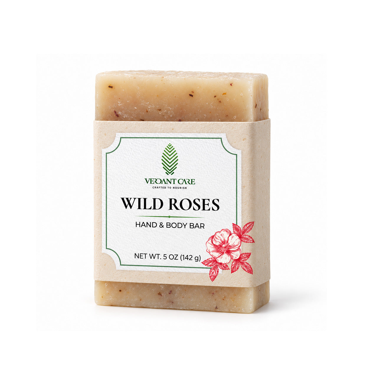 Wild roses Soap Bar - Non-drying, Long Lasting, Body & Hand, 5 oz | Sunshine & K Handmade Soaps