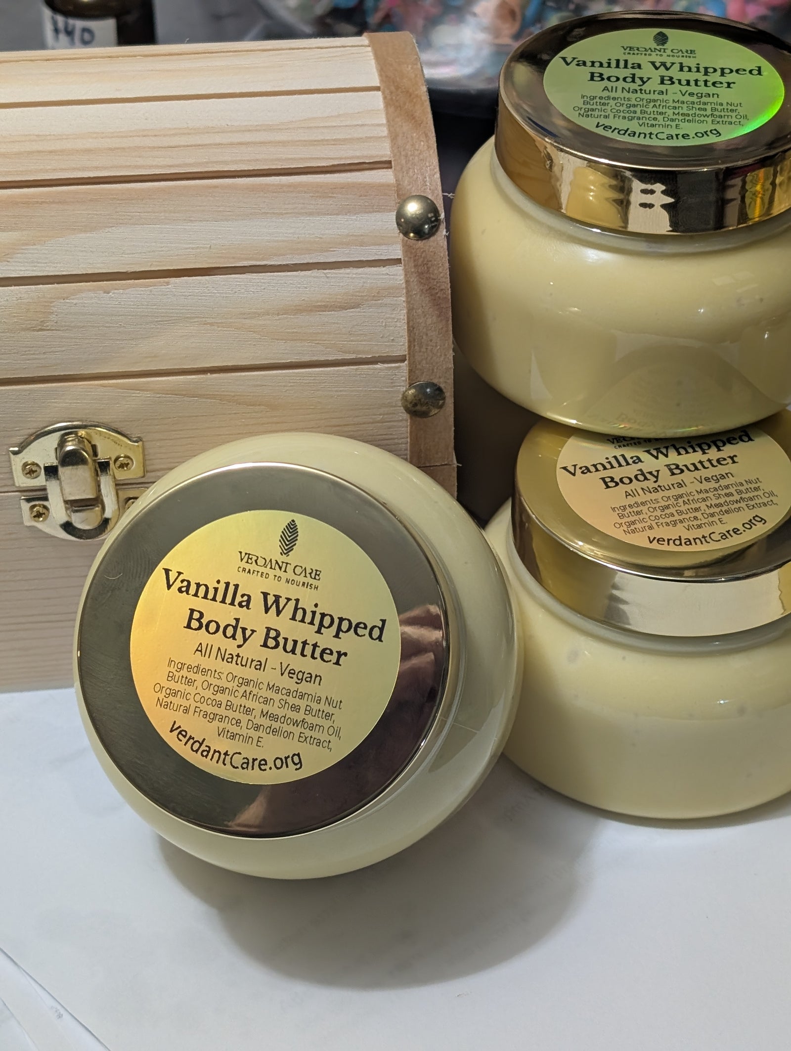 Whipped Body Butter Vanilla - All Natural with Macadamia Butter, Organic Shea Butter - 7.3 OZ