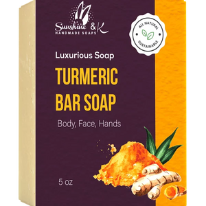 Turmeric Soap Bar – Natural Luxurious Handmade Soap Bar with Turmeric Essential Oils - sunshine-handmade-soaps