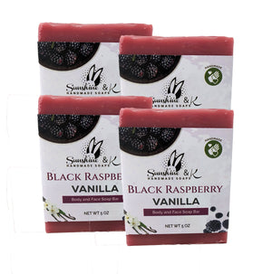 Black Raspberry Vanilla Soap Bar - Non-drying, Long Lasting, Body & Hand, Seasonal - 4.5 OZ